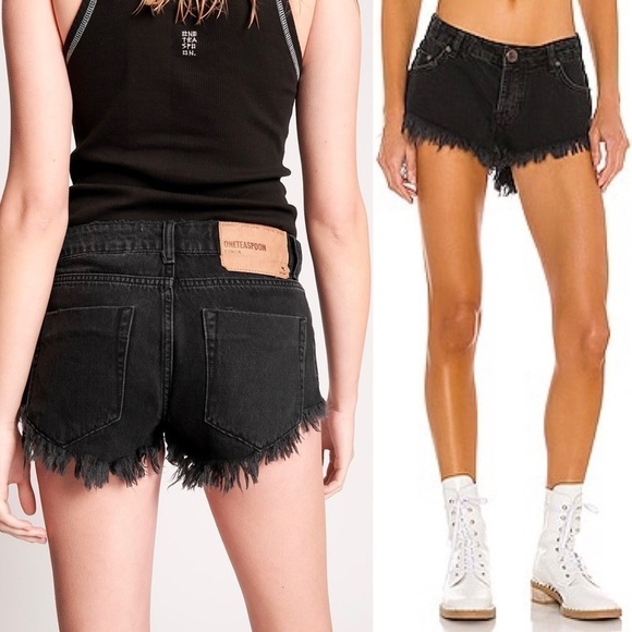 NWT ONE TEASPOON Taylor Swift Low Rise Fray Raw Hem Denim Cutoff Jean Shorts 29 - Picture 6 of 14